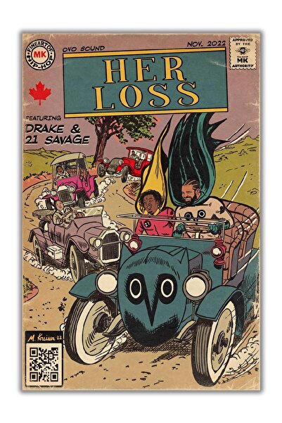 ALAYRA International ALAYRA Drake & 21 Savage Vintage Poster Music Album Comi...