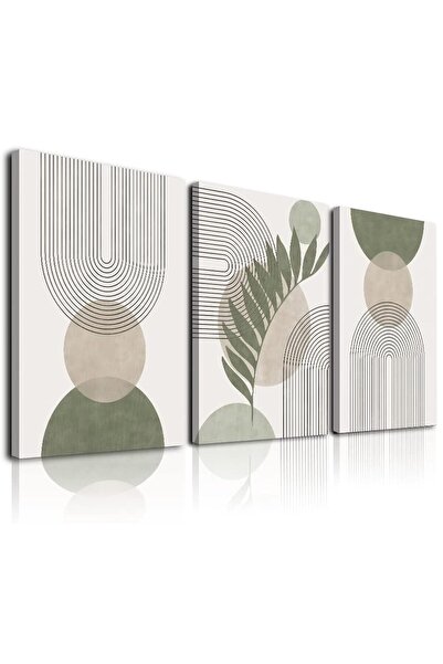 ALAYRA International مجموعة لوحات جدارية بوهيمية من ALAYRA باللون الأخضر المر...