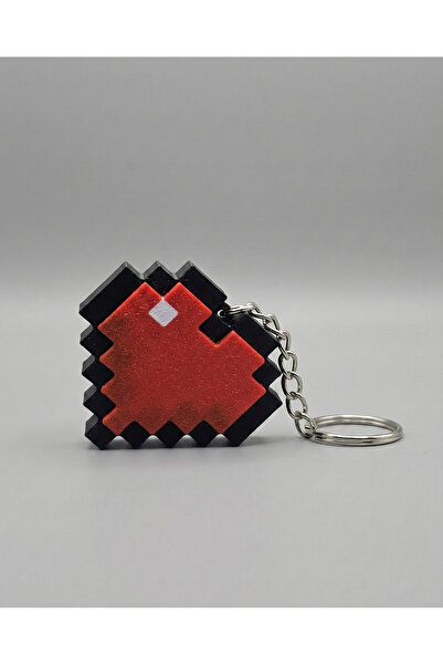 Grifon3D Pixel Heart Mechanical Keychain - Real Blue Switch Keys - Clickable Gamer Stress Toy