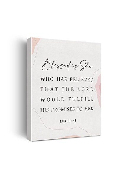 ALAYRA International ALAYRA Inspirational Bible Verse Canvas Print Decor Pink...