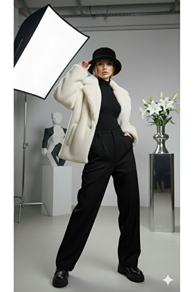 SİSTEM PELUŞ Kadın Peluş Balıkçı Tipi Bucket Kova Şapka - Yumuşak Sonbahar ve...