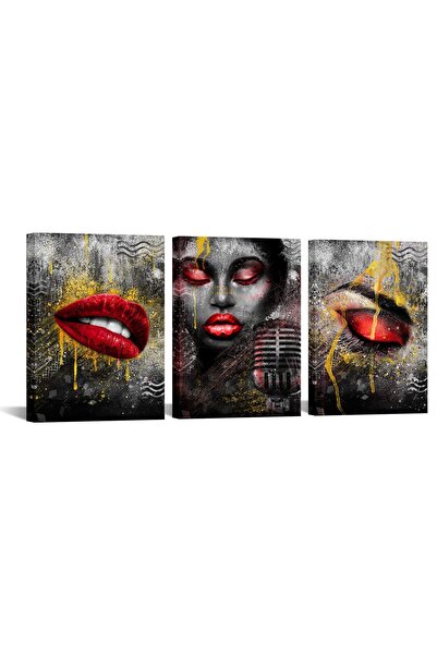 ALAYRA International لوحة جدارية قماشية من تصميم ألايرا، تصور امرأة سوداء أمر...