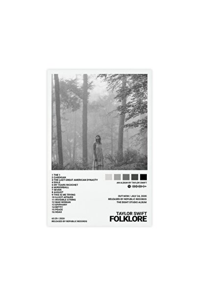 ALAYRA International ALAYRA Music Poster Folklore By Swift Canvas Poster Wall...