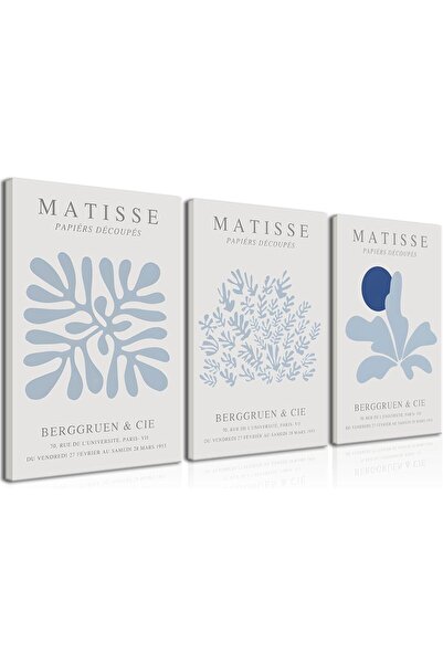 ALAYRA International مجموعة من ثلاث لوحات جدارية مطبوعة على قماش من تصميم مات...