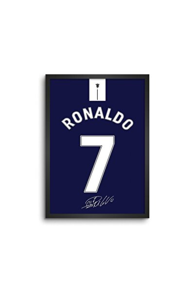 ALAYRA International ALAYRA Ronaldo Blue Jersey Wall Decoration Art Framed Po...
