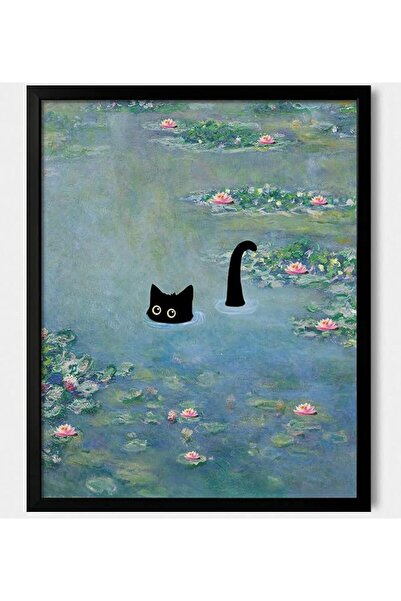 ALAYRA International لوحة جدارية مرحة لقطة سوداء من ALAYRA، لوحة جدارية لقطة ...