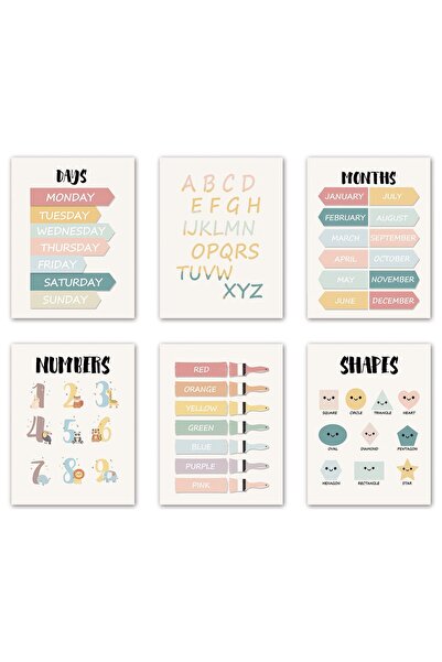 ALAYRA International ALAYRA Boho Rainbow Wall Decor, Set of 6 Playroom Nurser...