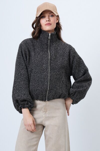 Trend Alaçatı Stili Women's Bitter Brown Zipper Closure Elastic Waist Double ...