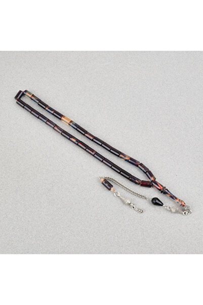 LapisDo Κεφαλόδεσμος από κεχριμπαρένιο αλπακά με φούντα και κοπή 6x10,5 χιλιοστά