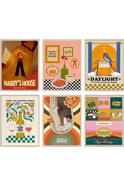 ALAYRA International ALAYRA 6 Pieces Harry Poster Home Decor Music Album Cove...