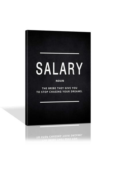 ALAYRA International ALAYRA Salary Noun Motivational Canvas Wall Art, Salary ...
