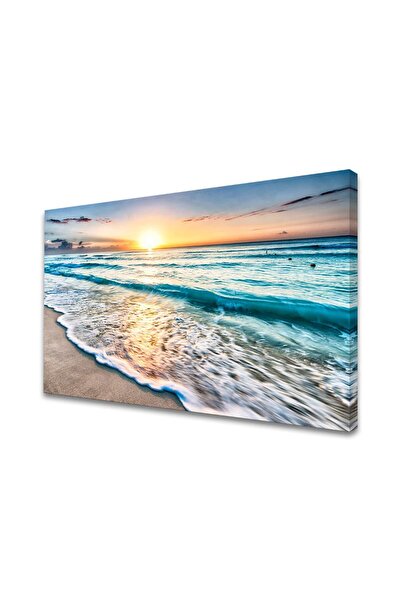 ALAYRA International ALAYRA S02269 Canvas Prints Wall Art Beach Sunset Painti...