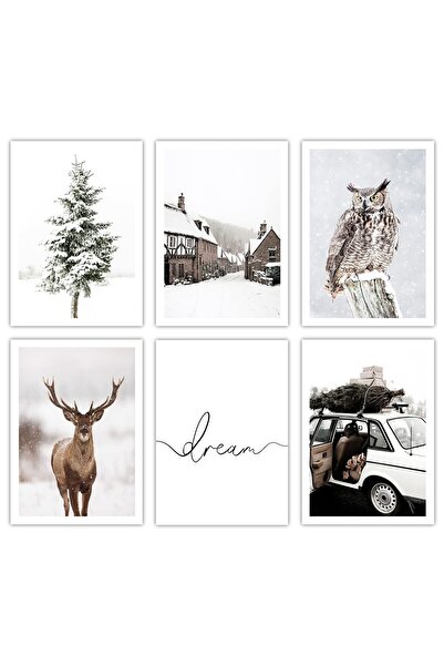 ALAYRA International مطبوعات فنية جدارية من الطبيعة الشتوية من ألايرا | مجموع...