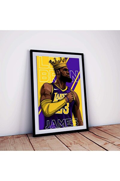 ALAYRA International ملصق عالي الجودة لنجم كرة السلة ليبرون جيمس، مع إطار، من...