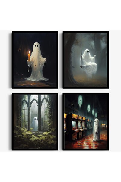 ALAYRA International ملصق شبح ألايرا، لوحة جدارية للهالوين، مقاس 8x10 بوصة، م...