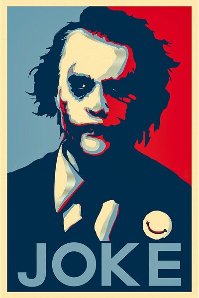 ALAYRA International ملصق فني لشخصية الجوكر من تصميم ألايرا | لمحبي الجوكر | ملصق عالي الدقة لتزيين الجدران (12 × 18 بوصة، 300 جرام/متر مربع)