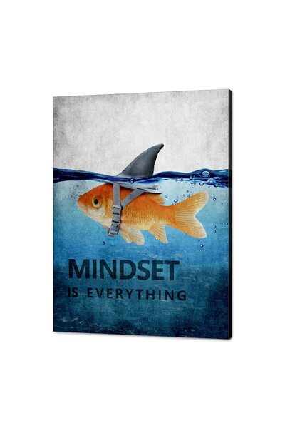ALAYRA International ALAYRA Motivational Goldfish Canvas Office Print Wall Ar...