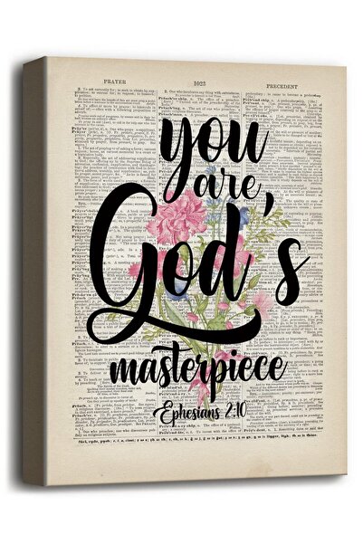 ALAYRA International ALAYRA Canvas Wall Art Ephesians 2:10 Inspirational Quot...