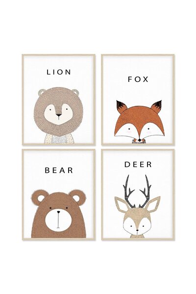 ALAYRA International ملصقات ديكور حائط للأطفال من ALAYRA، مجموعة من 4 ملصقات ...