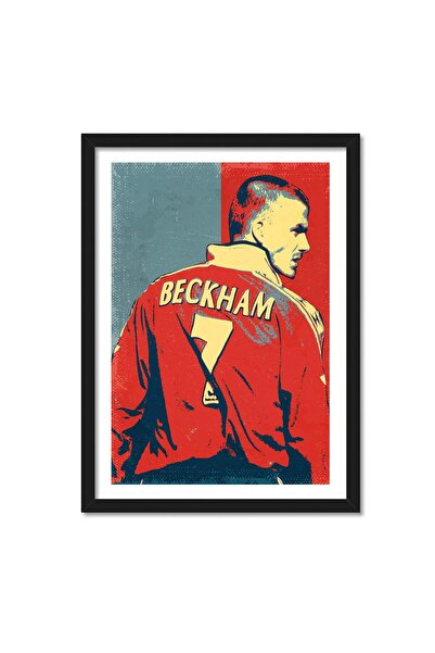 ALAYRA International ألايرا - ملصق ديفيد باكهام لفن البوب، مؤطر، مناسب للغرف ...
