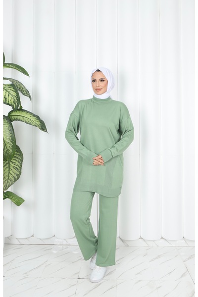 NİSUM MODA Asymmetrical Striped Mercerized Suit