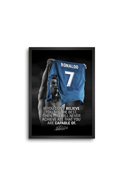 ALAYRA International ملصق جداري مؤطر يضم أفضل اقتباسات ألايرا رونالدو، مقاس 1...