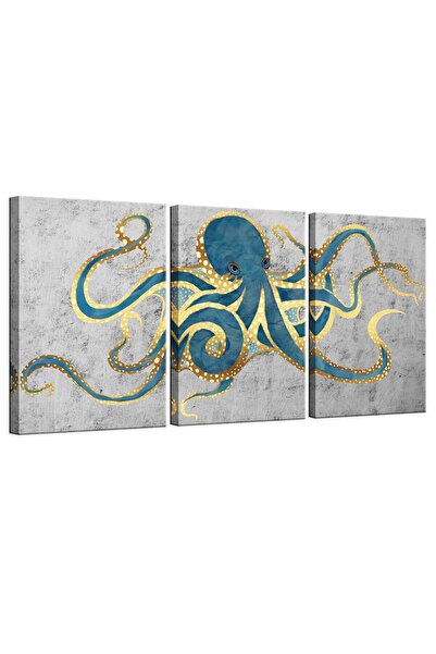 ALAYRA International لوحة جدارية من ثلاث قطع من قماش ألايرا، لوحة تجريدية بال...