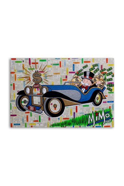 ALAYRA International ALAYRA B Antique Car Poster Decorative Painting Canvas W...