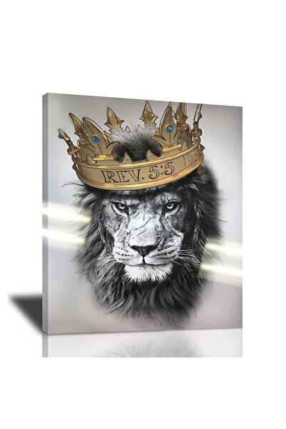 ALAYRA International لوحة جدارية برأس أسد من ALAYRA Emmarick، لوحة جدارية قما...