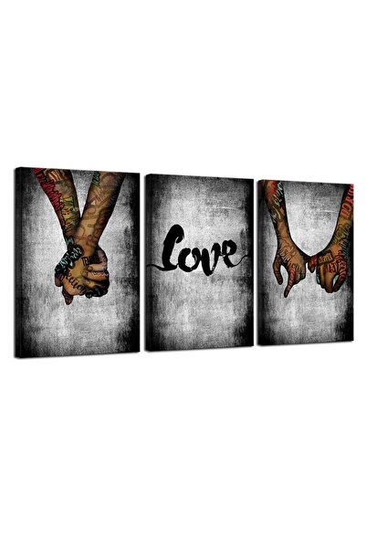 ALAYRA International لوحة جدارية من قماش الجرافيتي من تصميم ألايرا، بعنوان "الحب يداً بيد"، مطبوعة على ملصق فني تجريدي بأسلوب البوب آرت.