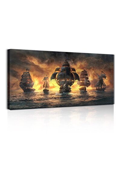 ALAYRA International ALAYRA Sorventina Pirate Ship Wall Art, Nautical Sailboa...