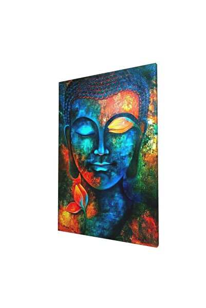 ALAYRA International ALAYRA Blue Buddha Wall Decor Colorful Abstract Buddha H...