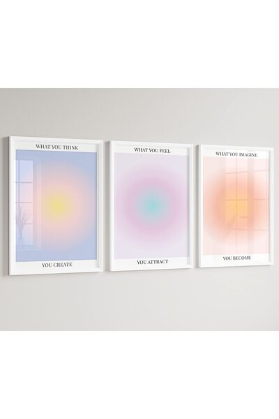 ALAYRA International ملصقات هالة تجريدية ملونة من ALAYRA لتزيين الغرفة، مجموع...