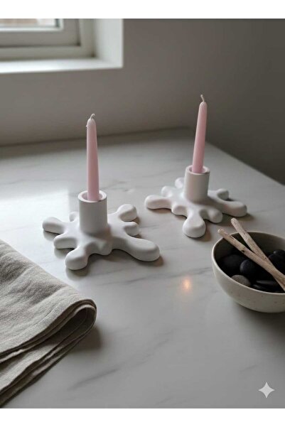 beautystyle El Yapımı Mumluk -Sade & Zamansız Şamdanlık Seti