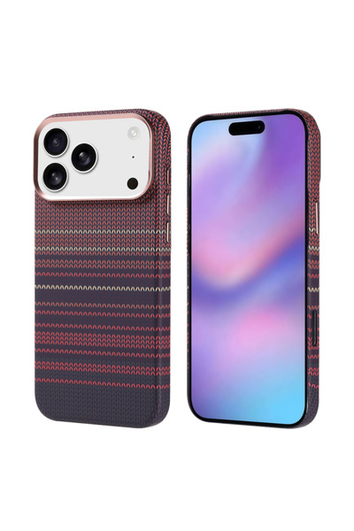 zore Apple iPhone 17 Pro Max Kılıf M-safe Şarj Özellikli Karbon Fiber Görünüm...