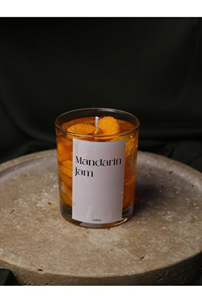 mirene ateiler Mandarin Jam El Yapımı Bardak Soya-Jel Mum