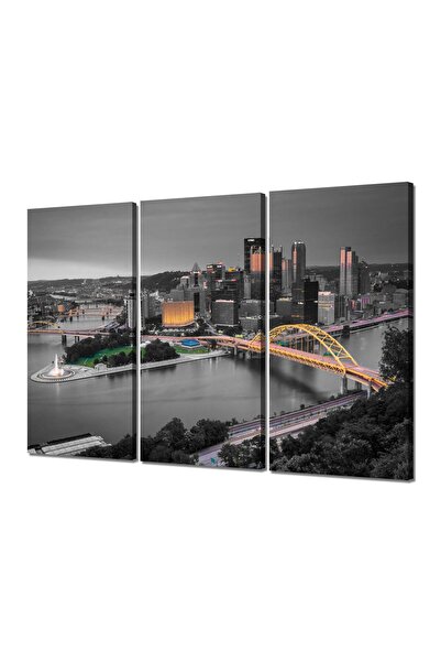 ALAYRA International لوحة جدارية لبرج ألايرا، مدينة بنسلفانيا، ديكور جداري ليلي لمدينة بيتسبرغ، صورة مطبوعة على قماش، ملصق