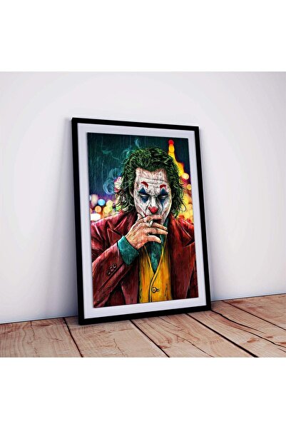 ALAYRA International ملصق خشبي مؤطر لشخصية الجوكر من فيلم فارس الظلام من إنتا...
