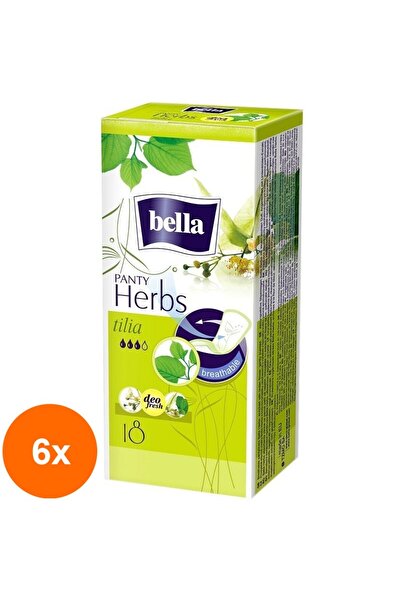 Bella Set 6 x 18 Absorbante Panty, Herbs Flori Tei