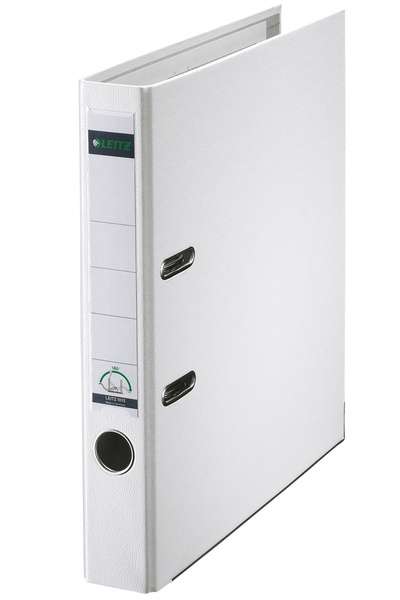 Esselte Biblioraft 180°, PP, partially recycled, FSC certification, A4, 52 mm, Leitz white