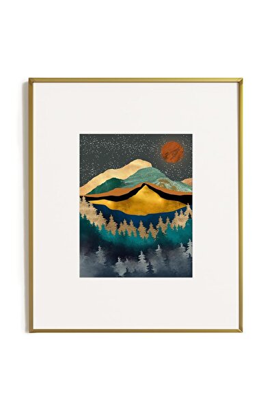 ALAYRA International ALAYRA Boho Mountain Wall Decor - Unframed 12x16, Mid Ce...