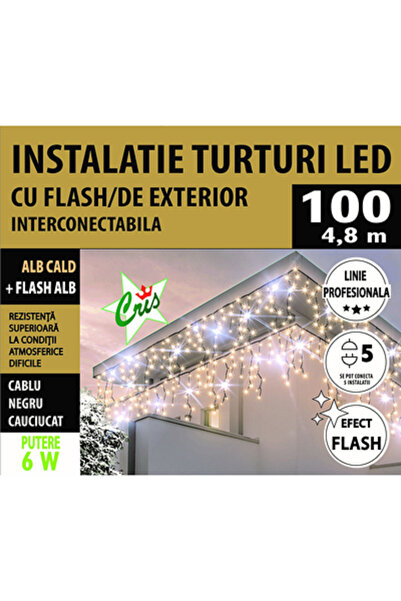 CRIS Instalatie Plasa Turturi Exterior 100 Led