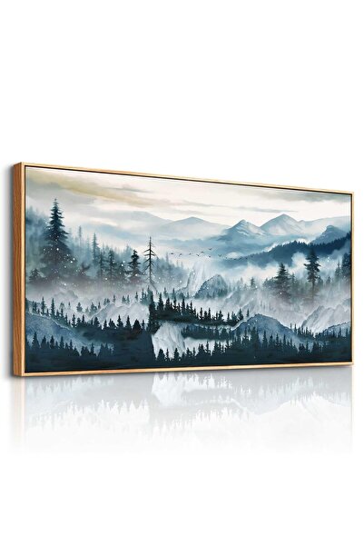 ALAYRA International لوحة جدارية من قماش الكانفاس بإطار خشبي من ALAYRA، مناسبة لغرفة المعيشة، ديكور جداري كبير للمكتب، منظر طبيعي تجريدي