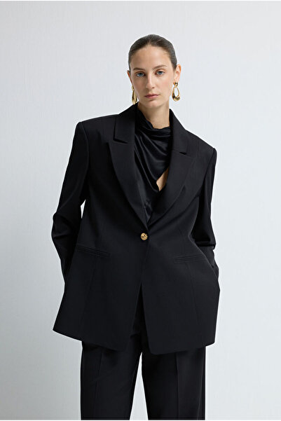 adL Düğme Detaylı Yırtmaçlı Ceket