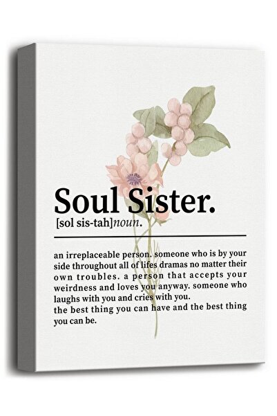 ALAYRA International ALAYRA Soul Sister Canvas Wall Art Decor, Soul Sister De...