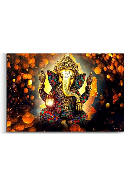 ALAYRA International لوحة جدارية من قماش ألايرا، رسمة للإله الهندوسي غانيشا، ...