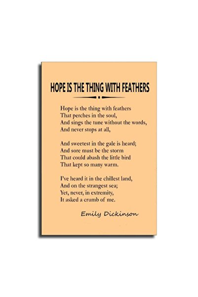 ALAYRA International ALAYRA Vintage Emily Dickinson Poems Poster Hope Is The ...