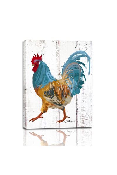 ALAYRA International لوحة جدارية قماشية للمطبخ من ALAYRA بتصميم ديك: ملصق لوح...