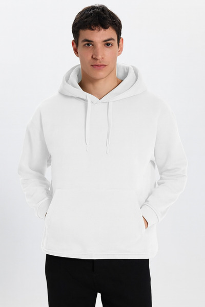DeFacto Men's Relaxed Fit Hooded Sweatshirt