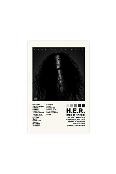 ALAYRA International ALAYRA H.E.R Poster Back Of My Mind Poster Album Cover P...